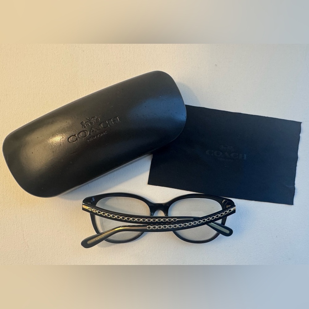 COACH  HC6177 black and gold eyeglass frames